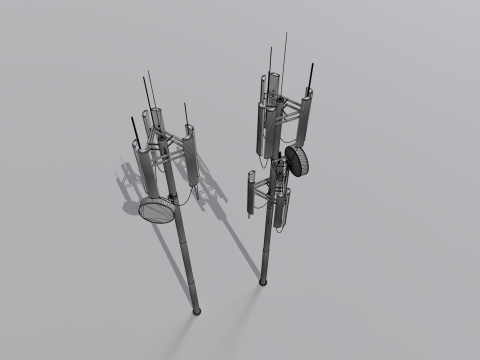 Old and Rusty Cell Towers 2 Modelo 3D