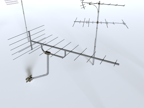 Tv antennas pack 3Dモデル