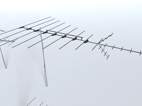 Tv antennas pack 3D Model