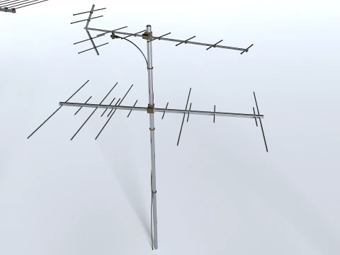 Tv antennas pack 3D Model