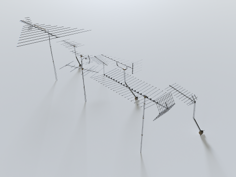 Tv antennas pack 3Dモデル