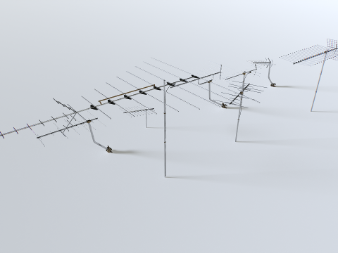 Tv antennas pack 3Dモデル