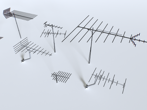 Tv antennas pack 3Dモデル