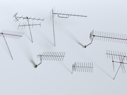 Tv antennas pack 2 3D Модель