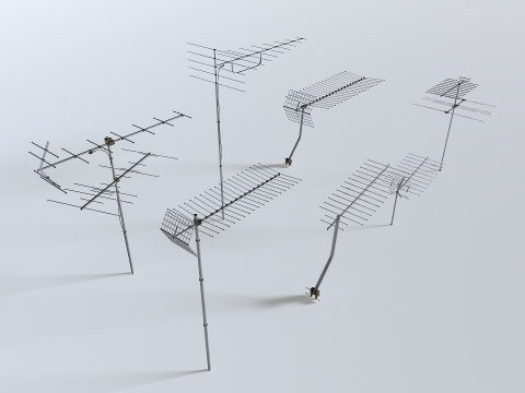 Tv antennas pack 2 3Dモデル