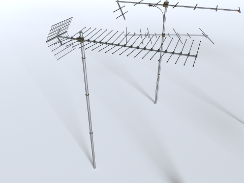 Tv antennas pack 2 3Dモデル