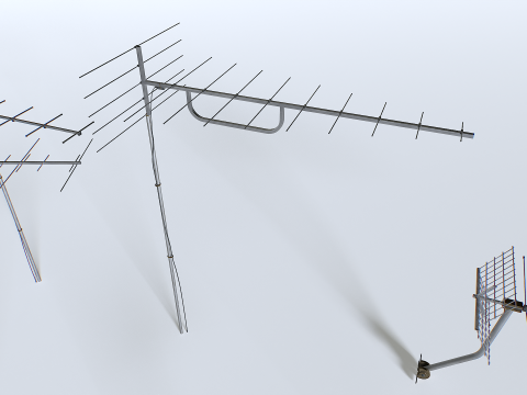 Tv antennas pack 2 3Dモデル