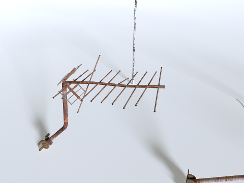 Rusty Old Tv antennas pack 3D Модель