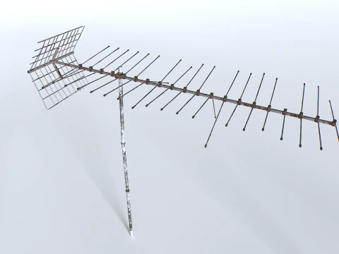 Rusty Old Tv antennas pack 3D Model