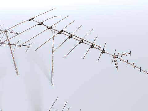 Rusty Old Tv antennas pack 3D Модель