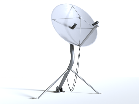 Satellite Dish Antenna Model 3D