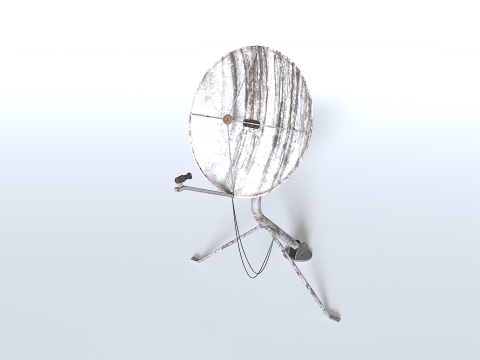 Old and rusty dish antenna 3Dモデル