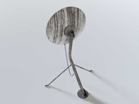 Old and rusty dish antenna 3Dモデル