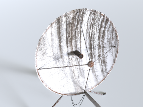 Old and rusty dish antenna 3Dモデル