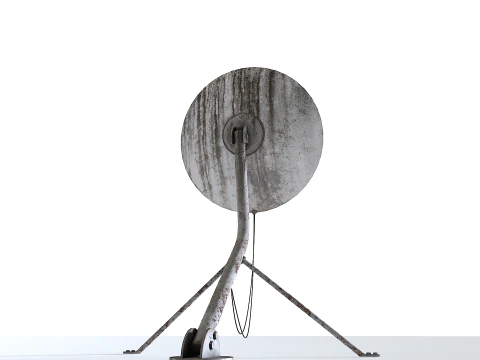Old and rusty dish antenna 3D Model