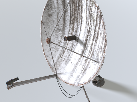 Old and rusty dish antenna 3Dモデル