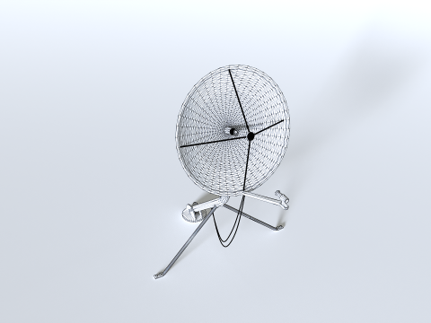 Old and rusty dish antenna 3Dモデル