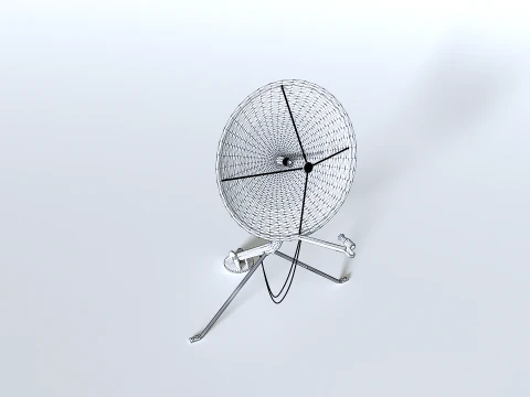 Old and rusty dish antenna 3D Model