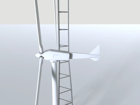 Rooftop Wind Turbine 3D Model