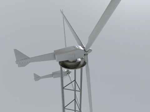 Rooftop Wind Turbine 3D Model