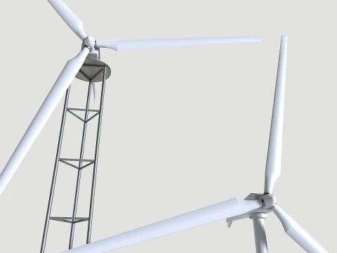 Rooftop Wind Turbine 3D Model