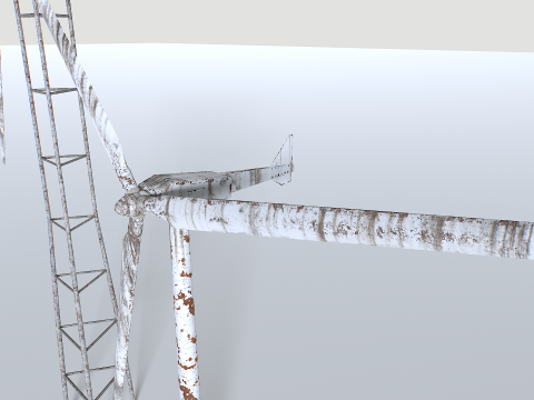 Rusty Rooftop Wind Turbine 3Dモデル
