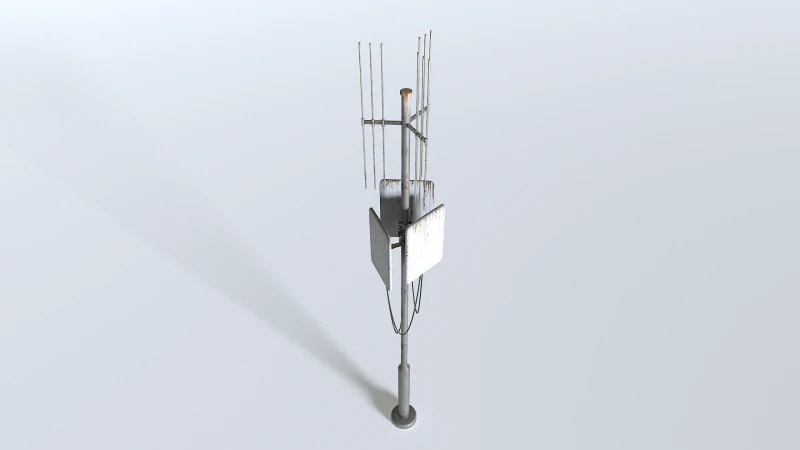 Rusty Cell Phone Tower 3 3D Model .c4d .max .obj .3ds .fbx .stl .blend 