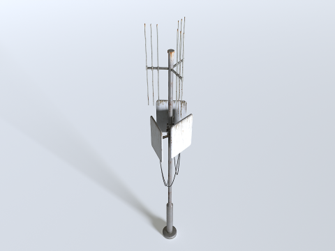Rusty Cell Phone Tower 3 Modello 3D