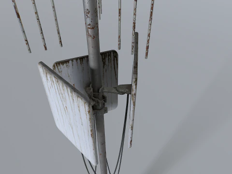 Rusty Cell Phone Tower 3 3D Model