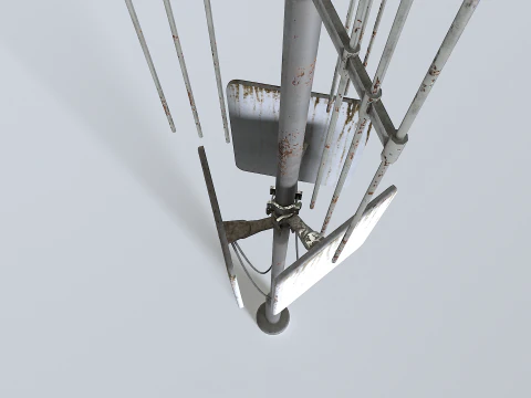 Rusty Cell Phone Tower 3 3D Model