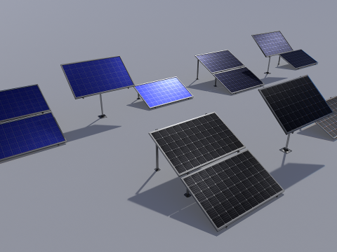 Solar panel pack 3D 모델