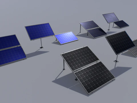 태양광 패널 팩 3D 모델