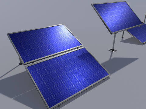 Solar panel pack 3D मॉडल