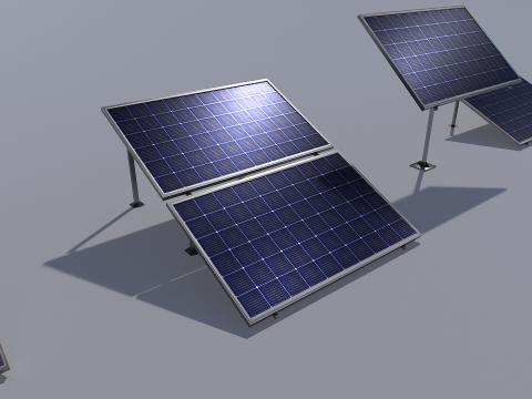 Solar panel pack 3D मॉडल