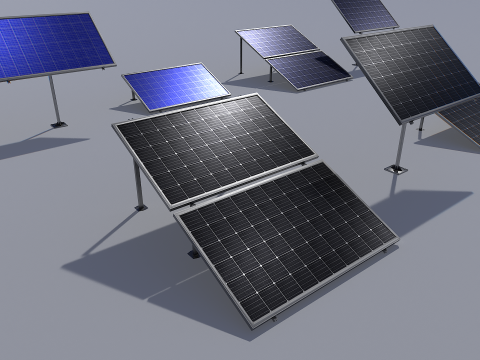 Solar panel pack 3D मॉडल