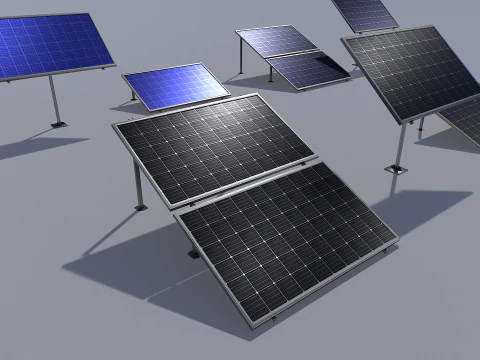 Solar panel pack 3D Model