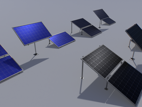 Solar panel pack 3D मॉडल