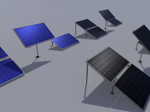 Solar panel pack 3D Model