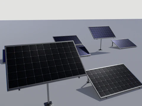 Solar panel pack 3D Model