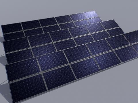 Solar panel pack 3D मॉडल