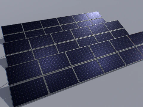 Solar panel pack 3D Model