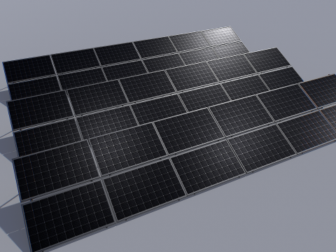 Solar panel pack 3D मॉडल