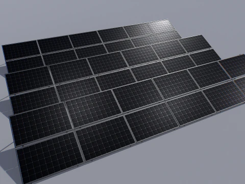 Solar panel pack 3D Model