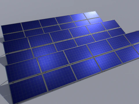 Solar panel pack 3D Model