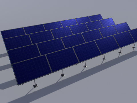 Solar panel pack 3D मॉडल