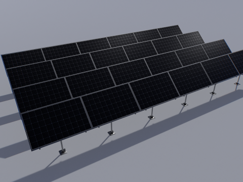 Solar panel pack 3D मॉडल