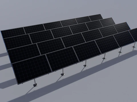 Solar panel pack 3D Model