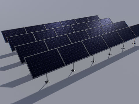 Solar panel pack 3D मॉडल