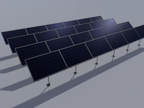 Solar panel pack 3D Model