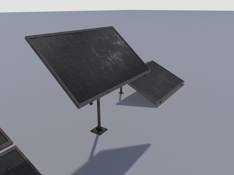 Old and Rusty Solar panel pack 3Dモデル